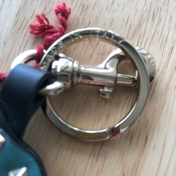 Valentino Leather Studded Parrot Keychain - Picture 7 of 7